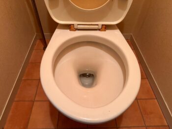 トイレ 尿石 黒ずみ アフター 掃除後 キレイになった状態