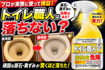 トイレ職人 効果 ビフォーアフター 尿石 黒ずみ 落とし方 口コミ