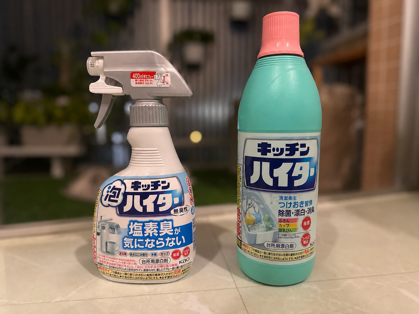 キッチン泡ハイターとキッチンハイターの違いを比較